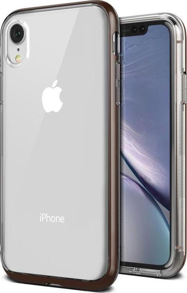 VRS iPhone XR ile Uyumlu Crystal Bumper Kılıf Brown - Image 1