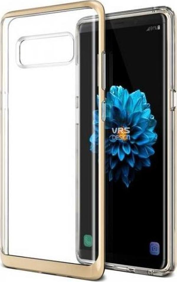 VRS Galaxy Note 8 ile Uyumlu Crystal Bumper Kılıf Shine Gold - Image 1