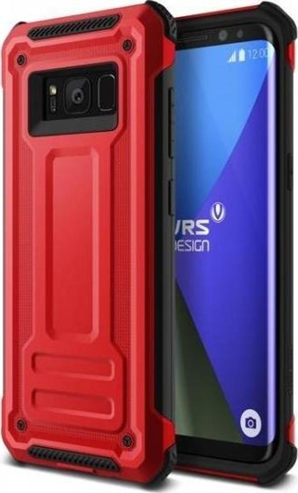 VRS Galaxy S8 Plus ile Uyumlu Terra Guard Kılıf Crimson Red - Image 1