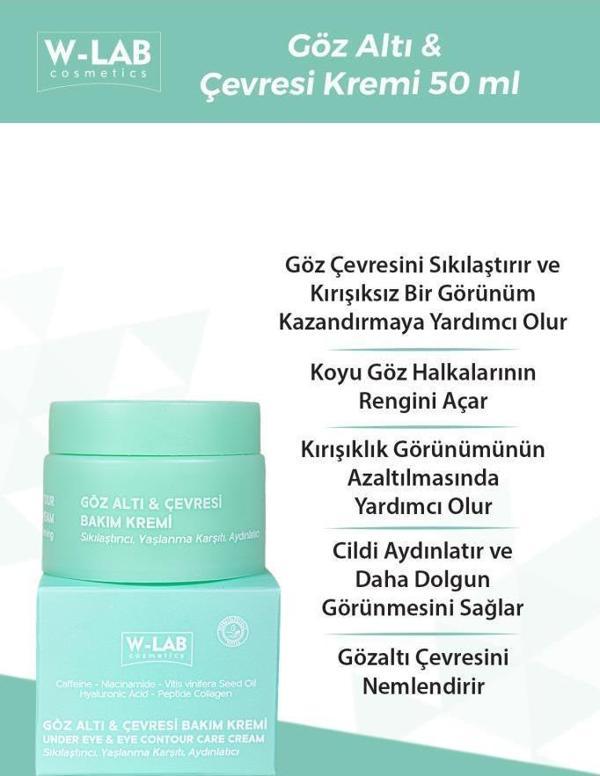 W Lab Göz Altı ve Çevresi Bakım Kremi 50 ML - Image 1