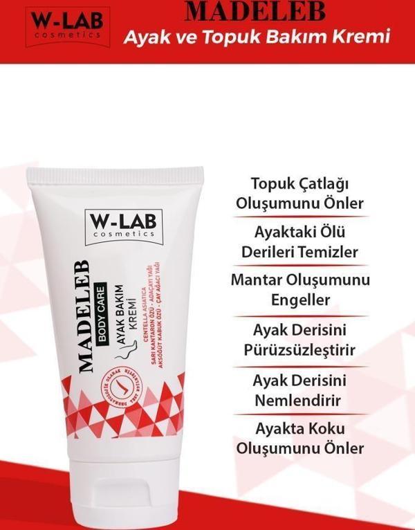 W-Lab Kozmetik Ayak ve Topuk Bakım Kremi 100 ML - Image 1