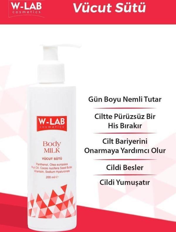 W-Lab Kozmetik Body Milk Vücut Sütü 200 ML - Image 1