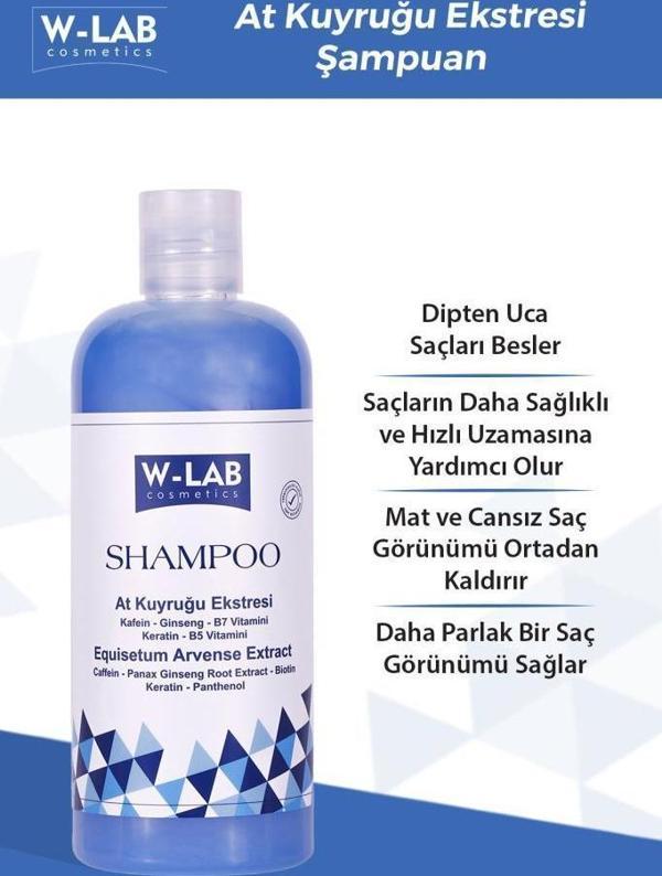 W-Lab Kozmetik Hızlı Uzamaya Yardımcı Bakım Şampuanı 400 ML - Image 1