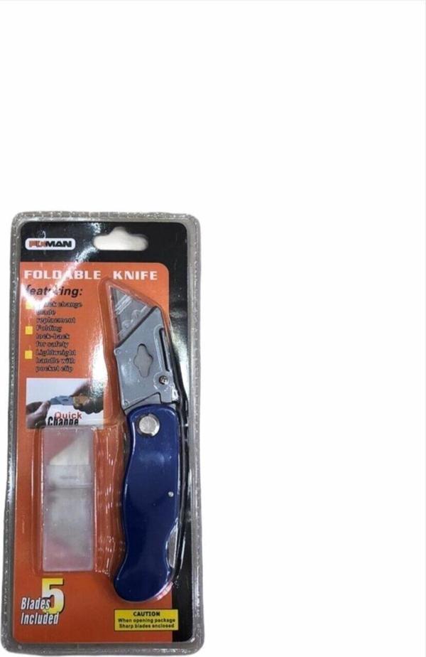 Fixman Katlanır Maket Bıçağı 5 Yedek,Halı Falçata - Image 1