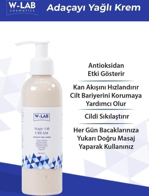 W-Lab Kozmetik Sage Oil Adaçayı Yağlı Krem 190 ML - Image 1