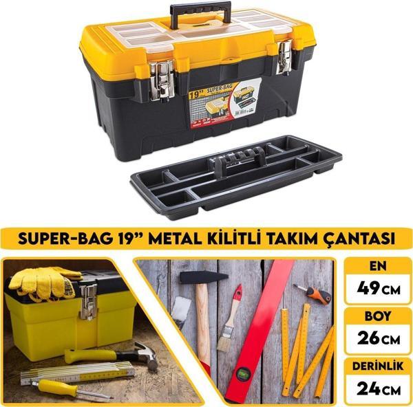 Süper Bag , 19" Metal Kilitli Takım - Alet Çantası - Image 1
