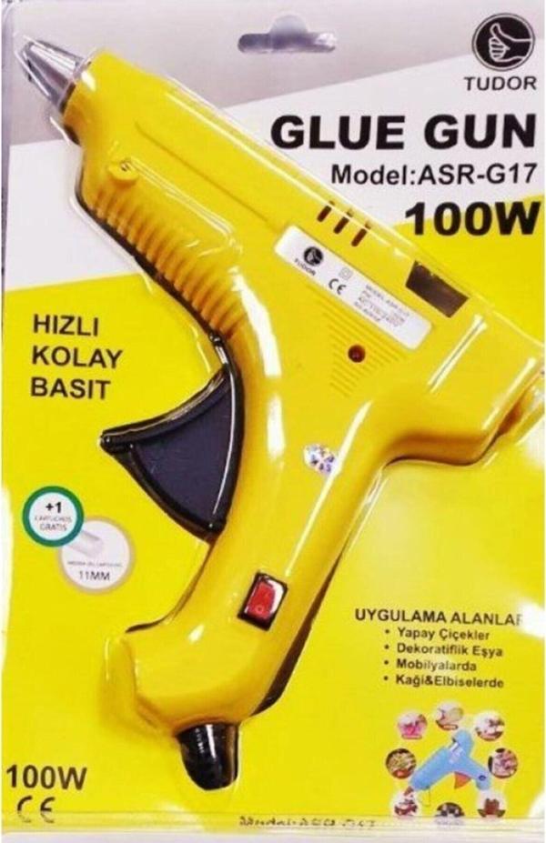 Tudor Sıcak Kalın Mum Silikon Tabancası 100 Watt Anahtarlı Sarı Yeşil Mavi Kırmızı - Image 1