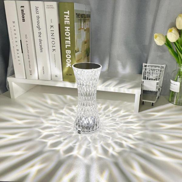 LW-5 Şarjlı Kristal Elmas Masa Lambası Dokunmatik Romantik Akrilik Led Gece Lambası - Image 1