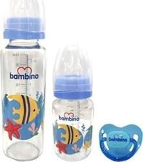 Bambino Emzik Biberon Seti 125 ML + 225 ML - Mavi - Image 1