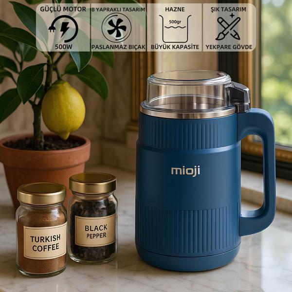 Mioji Mio CG34 500 W Paslanmaz Çelik Bıçak Kompakt Baharat ve Kahve Öğütücü - Image 1