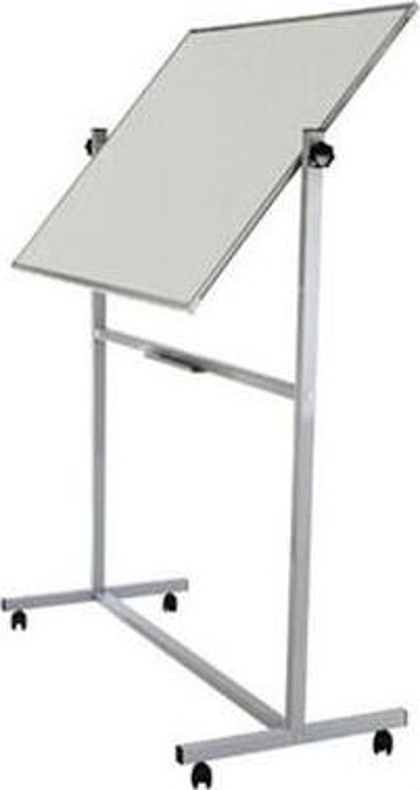 Panda Emaye Yüzey  360° Dönerli Tekerlekli Yazı Tahtası PAN 532 Beyaz 120x120 cm - Image 1