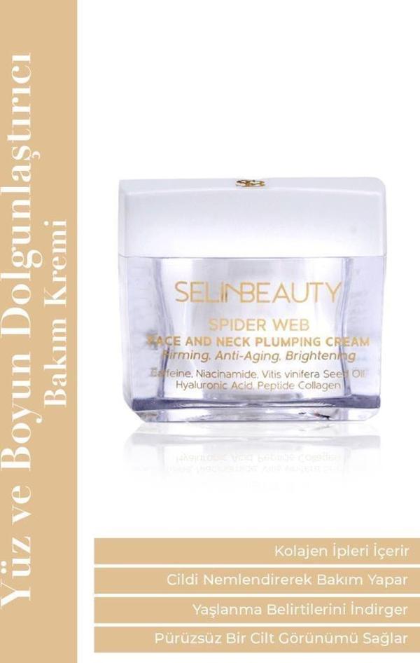 Selin Beauty Örümcek Ağı Yüz ve Boyun Dolgunlaştırıcı Bakım Kremi 50 ML - Image 1