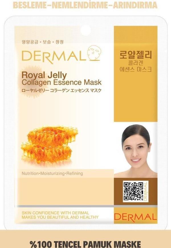 DERMAL Besleyici, Nemlendirici, Arındırıcı Arı Sütü Özlü Kolajen Maske 23gr - Image 1
