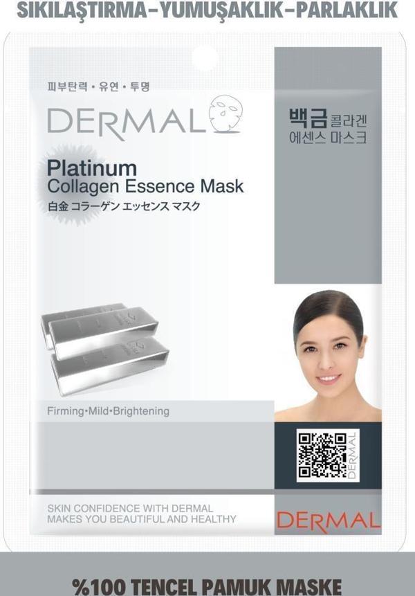 DERMAL Sıkılaştırıcı, Aydınlatıcı, Yumuşatıcı  Platinum Kollajen Maske 23 Gr - Image 1