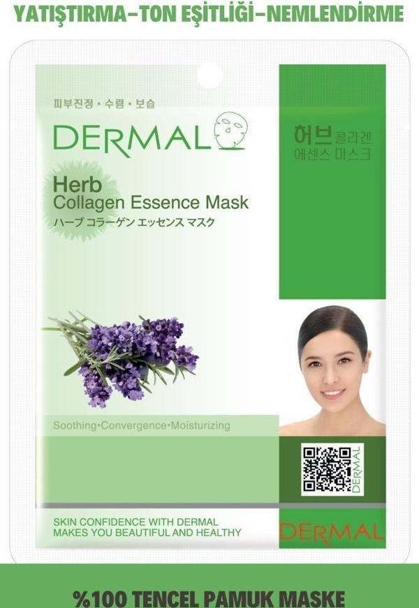 DERMAL Yatıştırıcı, Nemlendirici Bitki Özlü Kolajen Maske 23gr - Image 1