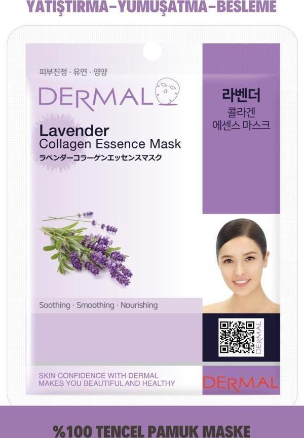 Dermal Yatıştırıcı, Pürüzsüzleştirici, Besleyici Lavanta Özlü Kolajen Maske 23 gr - Image 1