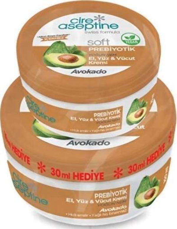Cire Aseptine Soft Prebiyotik Avokado Krem 100 ml + 30 ml - Image 1