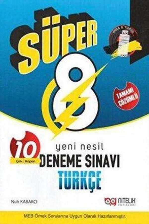 8. Sınıf Türkçe Süper Yeni Nesil Deneme Sınavı - Nitelik Yayınları - Image 1