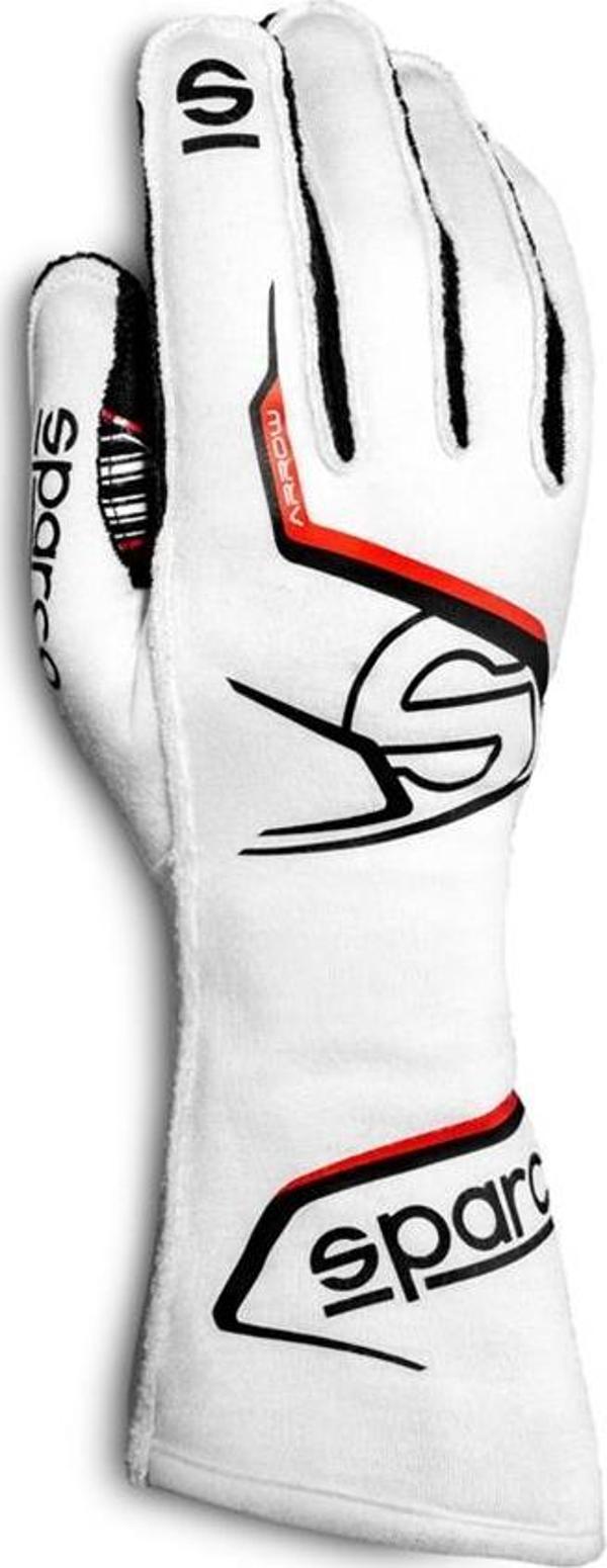 SPARCO ARROW ELDİVEN FİA ONAYLI BEYAZ SİYAH 10  NUMARA - Image 1