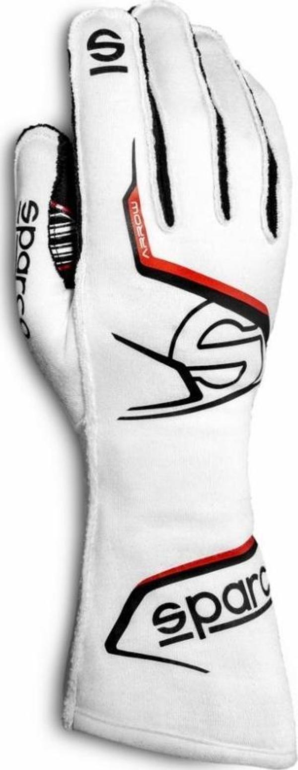 SPARCO ARROW ELDİVEN FİA ONAYLI BEYAZ SİYAH 12  NUMARA - Image 1