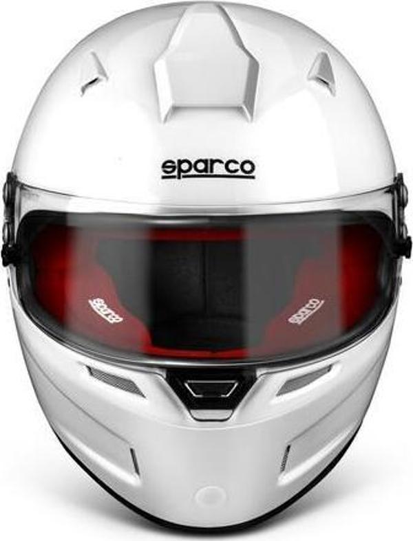 SPARCO RF-5 KAPALI YARIŞ KASKI FİA ONAYLI BEYAZ KIRMIZI XL  BEDEN - Image 1