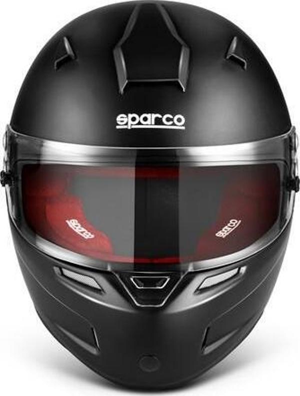 SPARCO RF-5 KAPALI YARIŞ KASKI FİA ONAYLI SİYAH KIRMIZI S  BEDEN - Image 1