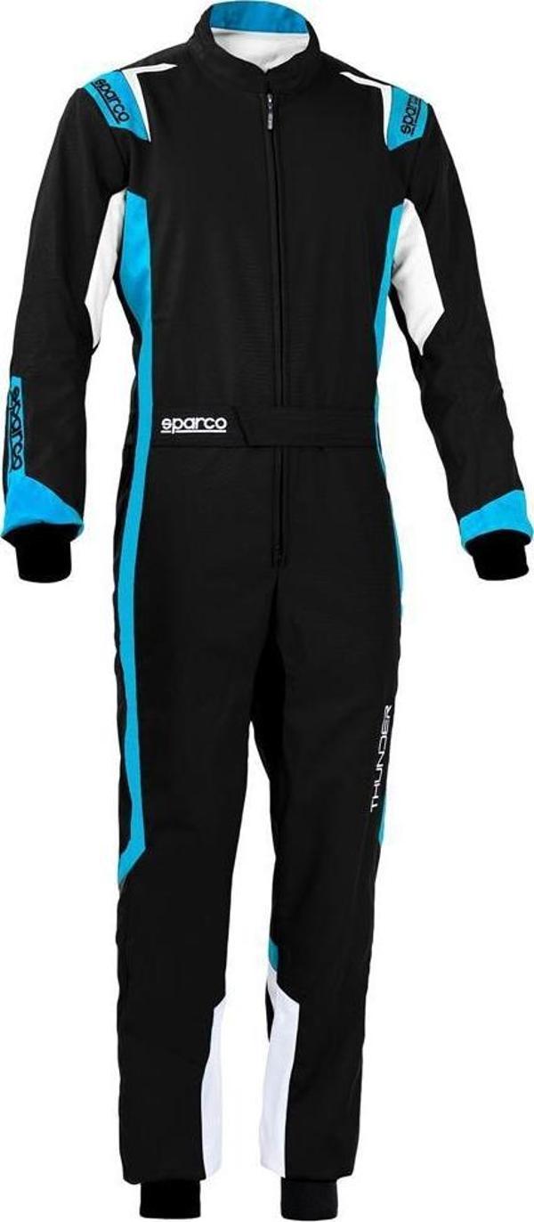 SPARCO THUNDER KARTİNG TULUMU SİYAH MAVİ 120  BEDEN - Image 1