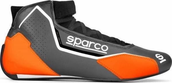 SPARCO X-LIGHT YARIŞ AYAKKABISI FİA ONAYLI GRİ TURUNCU 41  NUMARA - Image 1