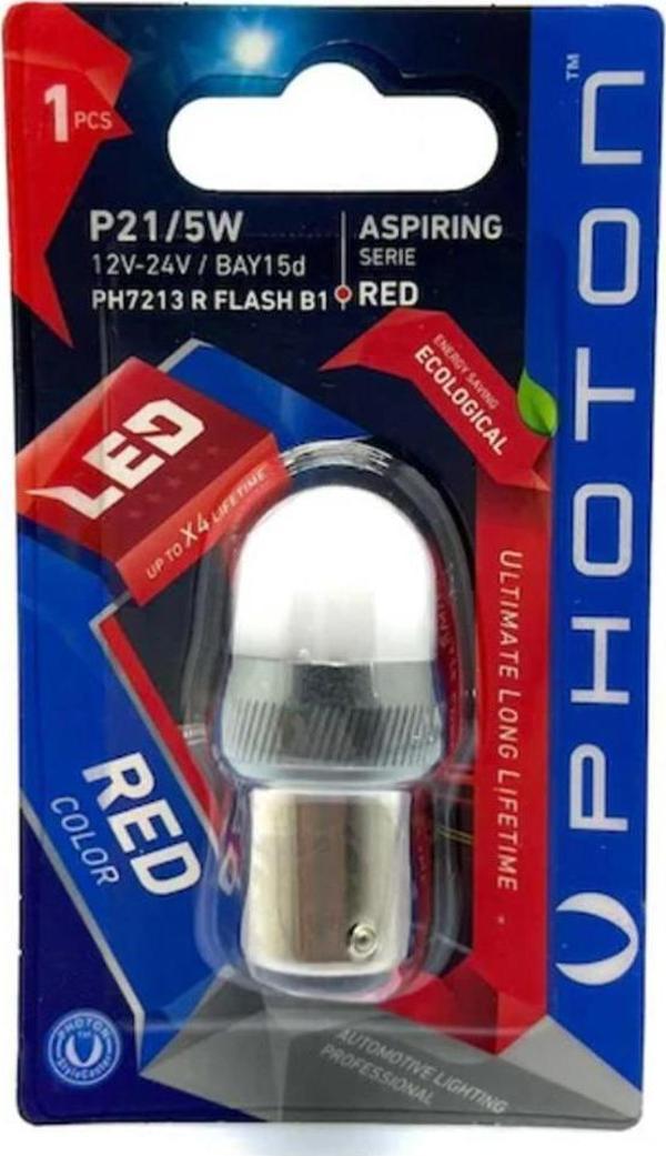 Photon P21/5W KIRMIZI FLASH (TEKLİ BLİSTER) - Image 1