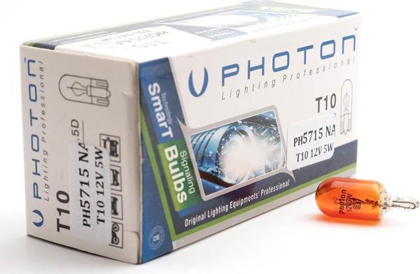 PHOTON T10 12V W5W AMBER DİPSİZ STANDART AMPÜL - Image 1