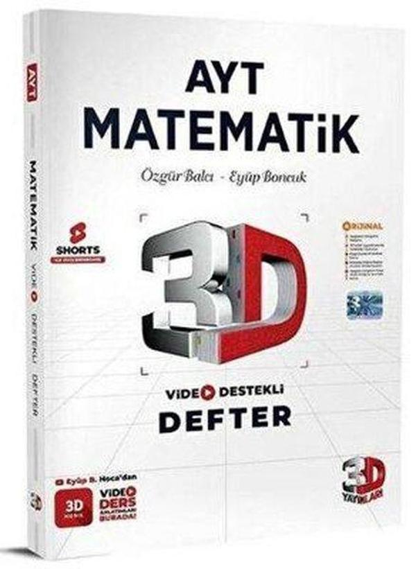 AYT Matematik Video Destekli Defter - 3D Yayınları - Image 1