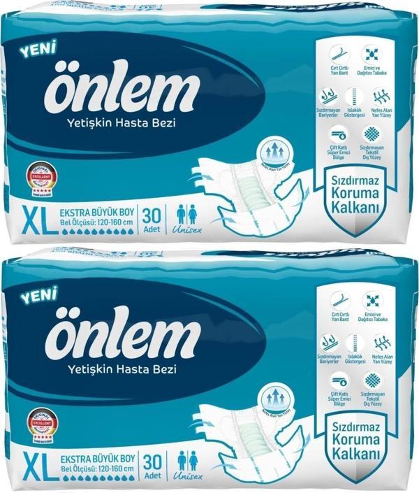 Önlem Hasta Bezi Bel Bantlı Tekstil Yüzey Xl Ekstra Büyük 60 Adet - Image 1