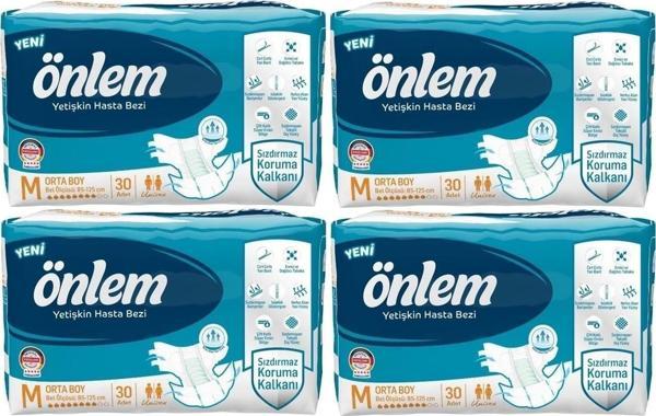 Önlem Hasta Bezi Bel Bantlı Tekstil Yüzey Medium Orta 120 Adet - Image 1