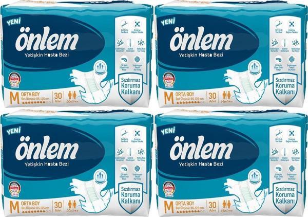 Önlem Yetişkin Hasta Bezi Orta Boy ( Medium ) 30 Adet x 4 Adet - Image 1