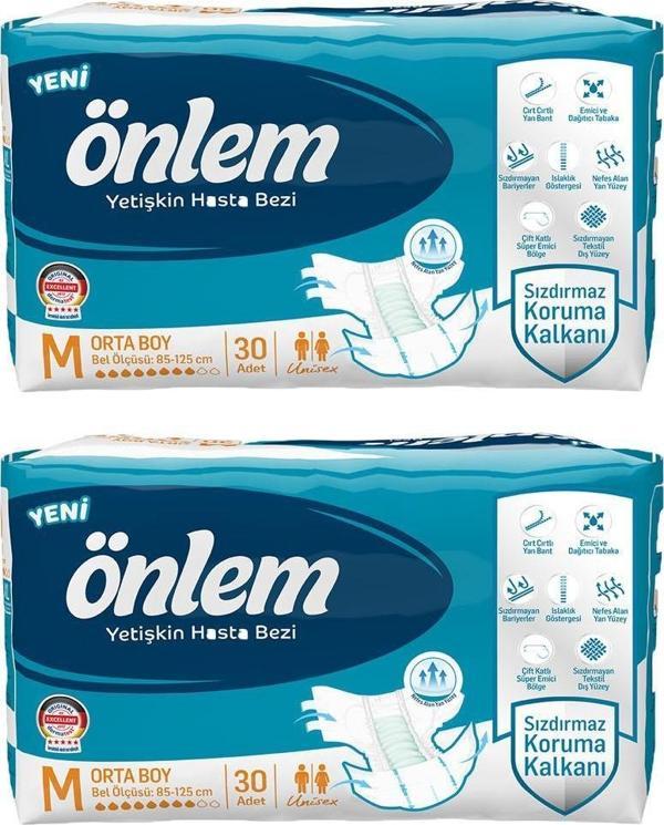 Önlem Yetişkin Hasta Bezi Orta Boy ( Medium ) 30'lu x 2 Adet - Image 1