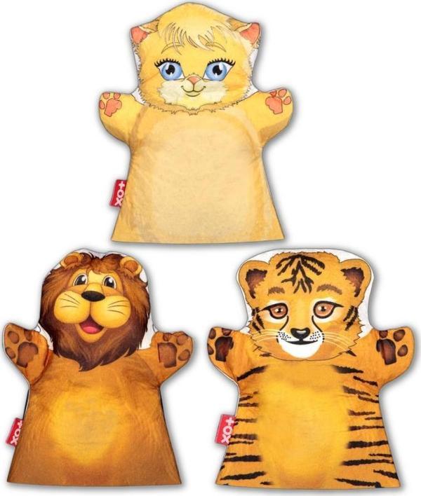 3 Parça Tox Sevimli Kediler Keçe El Kukla Set , Eğitici Oyuncak - Image 1