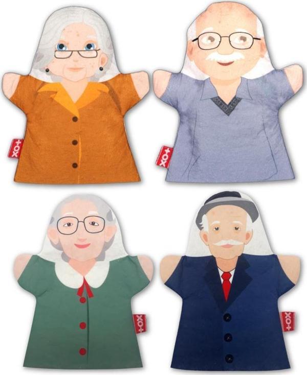4 Parça Tox Aile Büyükleri El Kukla Set , Eğitici Oyuncak - Image 1
