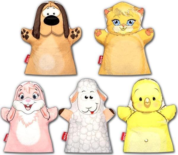 5 Parça Tox Evcil Dostlar El Kukla Set , Eğitici Oyuncak - Image 1