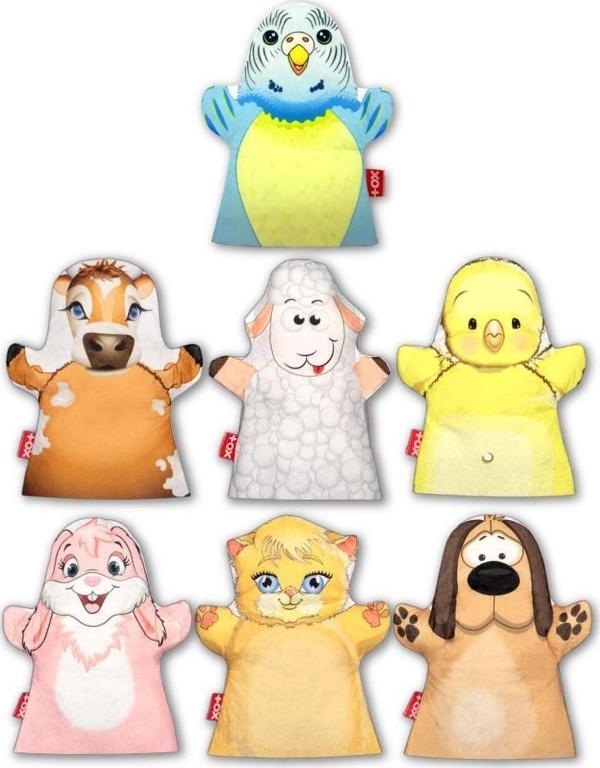7 Parça Tox Evcil Hayvanlar El Kukla Set , Eğitici Oyuncak - Image 1