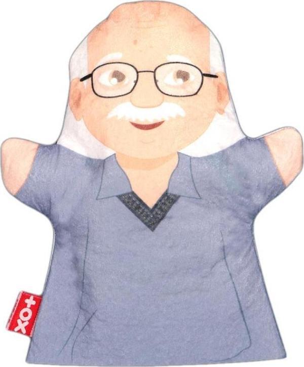Tox Dede Aile Bireyleri Keçe El Kukla T337 , Eğitici Oyuncak - Image 1