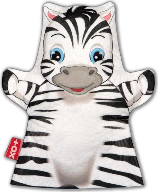 Tox Zebra Vahşi Hayvanlar Keçe El Kukla T126 , Eğitici Oyuncak - Image 1