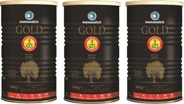 Marmarabirlik Gold Siyah Zeytin 800 Gr 201-230 XL 3 Adet - Image 1