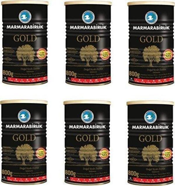 Marmarabirlik Gold XL Zeytin 6 x 800 gr - Image 1