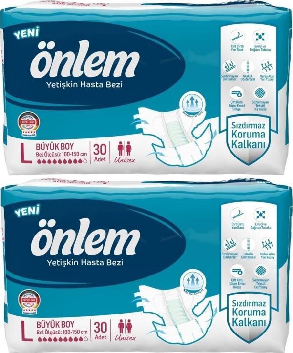 Belbantlı Tekstil Yüzey Large Büyük Hasta Bezi 60 Adet - Image 1