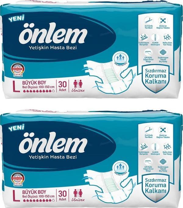 Yetişkin Hasta Bezi Büyük Boy Large 30 Adet x 2 Paket - Image 1