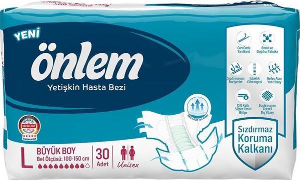 Yetişkin Hasta Bezi Büyük Boy Large 30 Adet - Image 1