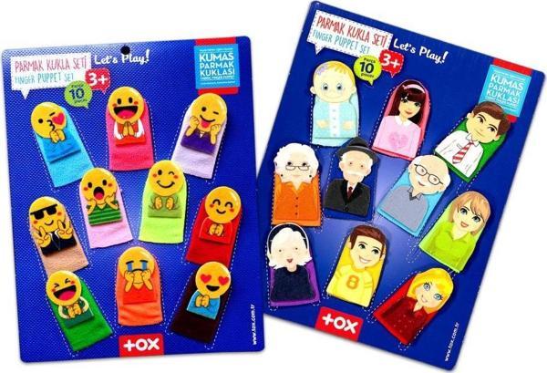 2 Set - 20 Parça Tox Emojiler ve Aile Bireyleri Parmak Kukla T106 T751 - Image 1