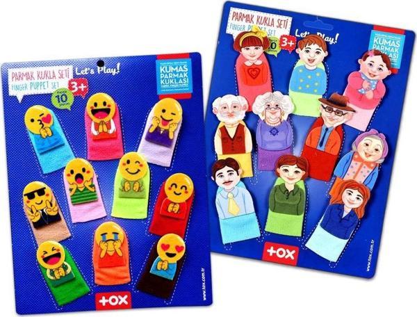 2 Set - 20 Parça Tox Emojiler ve Aile Bireyleri Parmak Kukla T106 T752 - Image 1