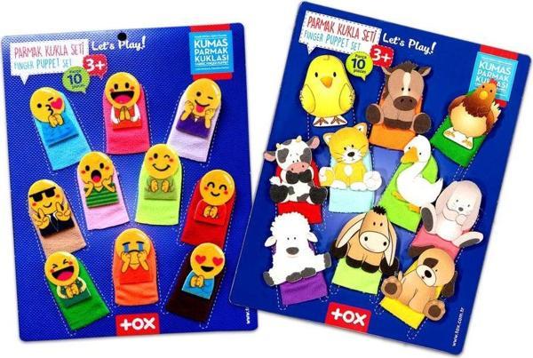 2 Set - 20 Parça Tox Emojiler ve Evcil Hayvanlar Parmak Kukla T106 T771 - Image 1