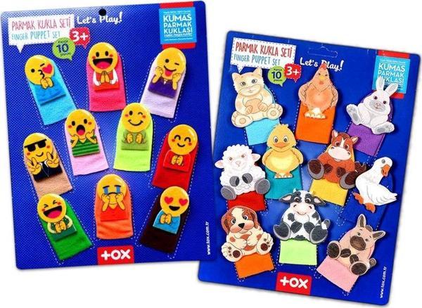 2 Set - 20 Parça Tox Emojiler ve Evcil Hayvanlar Parmak Kukla T106 T772 - Image 1